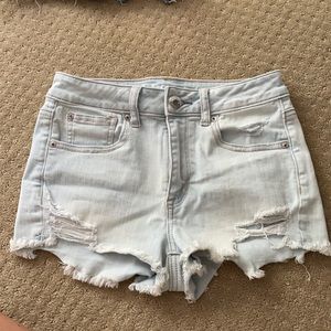 High waisted jean shorts